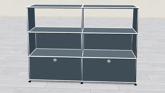 Highboard L, mittelgrau<br>