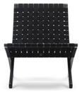 MG501 Cuba Chair, Eiche schwarz lackiert, Baumwollgurte schwarz