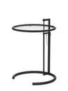 Adjustable Table E 1027 Black Version, Kristallglas klar