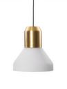 Bell Light Pendant Lamp, Messing, Opalglas weiß, H 23 x ø 35 cm