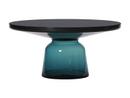 Bell Coffee Table, Schwarz brünierter Stahl, klar lackiert, Montana-blau