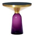 Bell Side Table, Messing, klar lackiert, Amethyst-violett