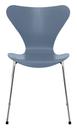 Serie 7 Stuhl 3107, Gefärbte Esche, Dusk Blue, Chrome