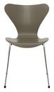 Serie 7 Stuhl 3107, Gefärbte Esche, Olive Green, Chrome