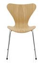Serie 7 Stuhl 3107, Holz klar lackiert, Eiche natur, Chrome