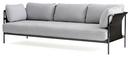 Can Sofa 2.0, Dreisitzer, Stoff Surface by HAY 120 - Hellgrau, Schwarz