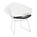 Diamond Sessel, mit Sitzkissen, Rilsan-Schutzbeschichtung weiß, Vinyl schwarz
