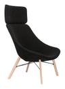 Auki Lounge Sessel, Hallingdal 180 - schwarz meliert, Mit Kopfstütze