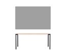 Seiltänzer Tisch, 75 x 160 x 90 cm, Linoleum grau, Schwarz