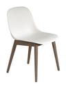 Fiber Side Chair Wood, Natural white / dunkelbraun