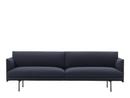 Outline Sofa, Dreisitzer, Stoff Vidar 554 - Black blue