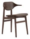 Bufala Dining Chair, Eiche dunkel geräuchert, Leder Dunes dark brown