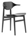 Bufala Dining Chair, Eiche schwarz lackiert, Ohne Sitzpolster