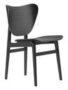 Elephant Dining Chair, Eiche schwarz lackiert, Ohne Sitzpolster