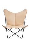 Trifolium Butterfly Chair, Natur, Stahl, schwarz pulverbeschichtet
