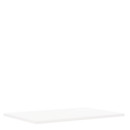 Tischplatte für Eiermann Tischgestelle, Melamin weiß mit weißer Kante, 120 x 80 cm