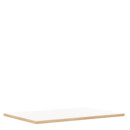 Tischplatte für Eiermann Tischgestelle, Melamin weiß mit Eichekante, 200 x 90 cm