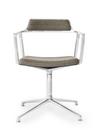 Details Vipp Swivel Chair Swivel Chair, Woll-Leinen-Mix dark sand, Poliert