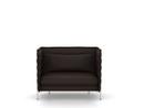 Alcove Sofa, Love Seat (H94 x B126,5 x T84 cm), Laser, Nero/moorbraun