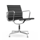 Aluminium Chair EA 107 / EA 108, EA 108 - drehbar, Verchromt, Leder Premium F, Asphalt