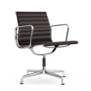 Aluminium Chair EA 107 / EA 108, EA 108 - drehbar, Verchromt, Leder Premium F, Chocolate