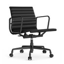 Aluminium Chair EA 117, Aluminium tiefschwarz pulverbeschichtet, Leder (Standard), Nero