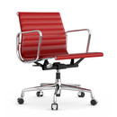 Aluminium Chair EA 117, Verchromt, Leder (Standard), Rot