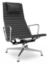 Aluminium Chair EA 124, Poliert, Leder (Standard), Asphalt