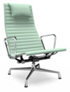 Aluminium Chair EA 124, Verchromt, Hopsak, Mint / elfenbein
