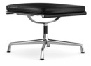 Soft Pad Chair EA 223, Untergestell verchromt, Leder Standard nero, Plano nero