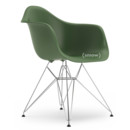 Eames Plastic Armchair RE DAR, Forest, Ohne Polsterung, Ohne Polsterung, Standardhöhe - 43 cm, Verchromt
