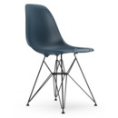 Eames Plastic Side Chair RE DSR, Meerblau, Ohne Polsterung, Ohne Polsterung, Standardhöhe - 43 cm, Beschichtet basic dark