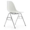 Eames Plastic Side Chair RE DSS, Weiß, Ohne Polsterung, Ohne Polsterung, Ohne Reihenverbindung (DSS-N)