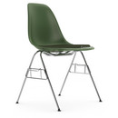 Eames Plastic Side Chair RE DSS, Forest, Mit Sitzpolster, Nero / forest, Mit Reihenverbindung (DSS)
