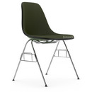 Eames Plastic Side Chair RE DSS, Forest, Mit Vollpolsterung, Nero / forest, Ohne Reihenverbindung (DSS-N)