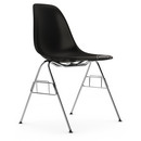 Eames Plastic Side Chair RE DSS, Tiefschwarz, Ohne Polsterung, Ohne Polsterung, Ohne Reihenverbindung (DSS-N)