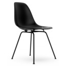 Eames Plastic Side Chair RE DSX, Tiefschwarz, Ohne Polsterung, Ohne Polsterung, Standardhöhe - 43 cm, Beschichtet basic dark