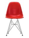 Eames Fiberglass Chair DSR, Eames classic red, Glanzchrom