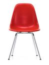 Eames Fiberglass Chair DSX, Eames classic red, Glanzchrom