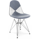 Kissen für Wire Chair (DKR/DKW/DKX/LKR), Sitz- und Rückenkissen (Bikini), Hopsak, Dunkelblau / elfenbein