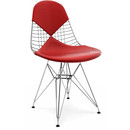 Kissen für Wire Chair (DKR/DKW/DKX/LKR), Sitz- und Rückenkissen (Bikini), Leder (Standard), Rot