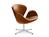 Fritz Hansen - Swan Chair, 40 cm, Leder Grace, Walnut