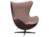 Fritz Hansen - Egg Chair, Re-wool, 648 - Pale rose/natural, Black, Ohne Fußhocker