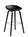 Hay - About A Stool AAS 32, Barvariante: Sitzhöhe 74 cm, Eiche schwarz lackiert / Edelstahl, schwarz