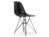 Vitra - Eames Plastic Side Chair RE DSR, Tiefschwarz, Ohne Polsterung, Ohne Polsterung, Standardhöhe - 43 cm, Beschichtet basic dark