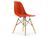 Vitra - Eames Plastic Side Chair RE DSW, Rot (poppy red), Ohne Polsterung, Ohne Polsterung, Standardhöhe - 43 cm, Ahorn gelblich