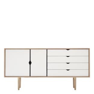 S6 Sideboard Eiche geseift|Weiß