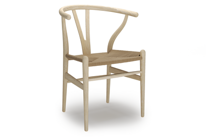 CH24 Wishbone Chair Esche Weißöl|Geflecht natur