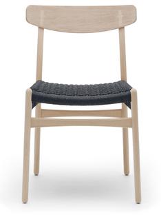 CH23 Dining Chair Eiche geseift|Geflecht schwarz