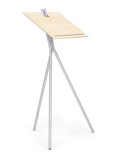 Notos Standing Desk Ahorn klarlackiert / weißaluminium RAL 9005